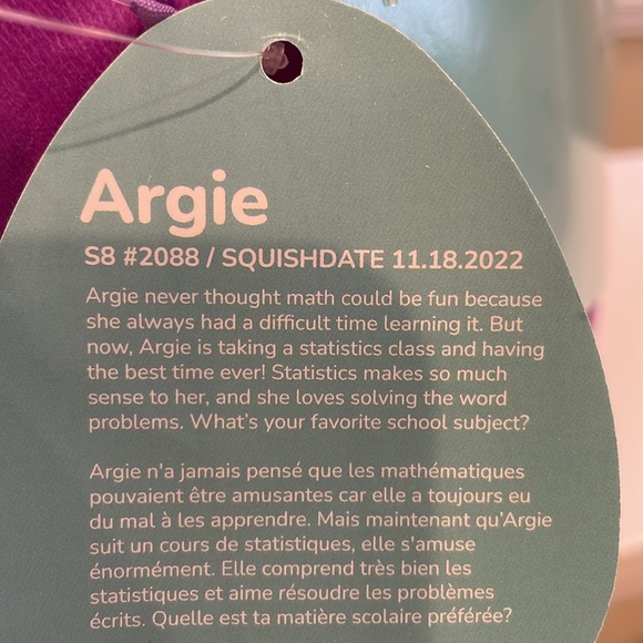 NWT 8โ Nedison the Peanut Butter & Argie the Grape ๐ Jelly Jam Squishmallow Set - Picture 5 of 7